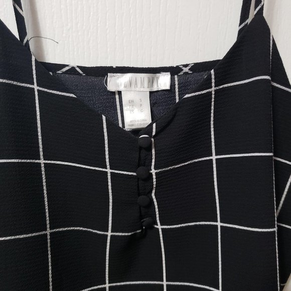 Checkered Button-Up Camisole Blouse - Revamped (Urban Planet) - Picture 2 of 3